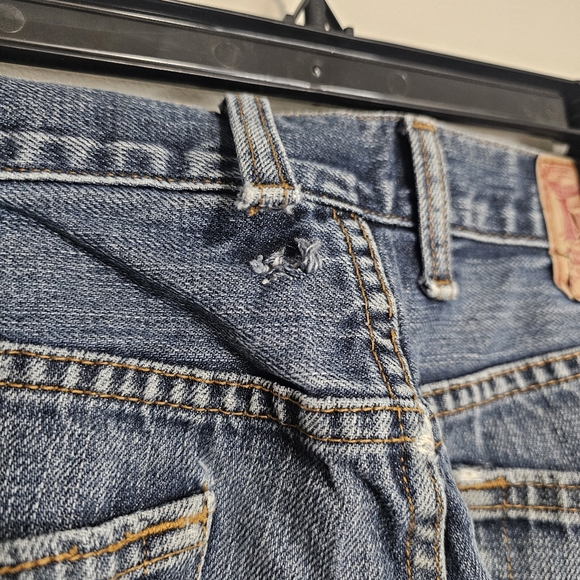 Men's Lucky brand 36 short inseam wide leg jeans - Picture 4 of 8